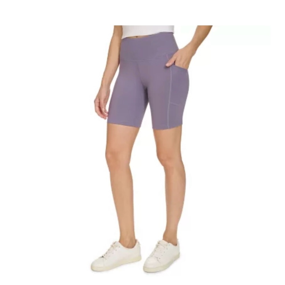 Dkny Purple Bike Shorts High-Waisted Athletic Fit